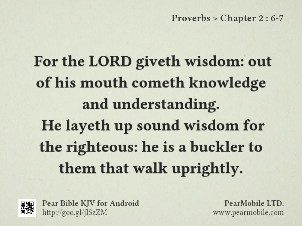 Proverbs, Chapter 2:6-7